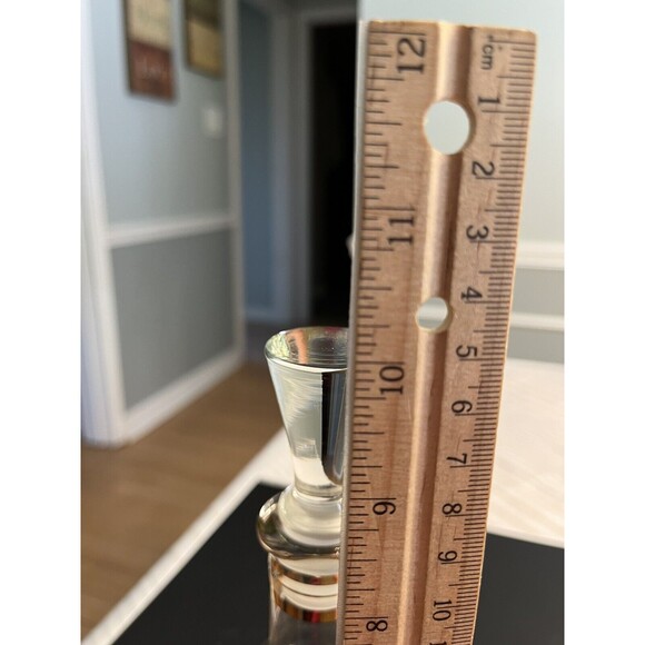 NOS Vtg Hand Made Crystal USSR 7pc Decanter Cordial Glasses 24k Gold Accent IOB - Picture 7 of 12